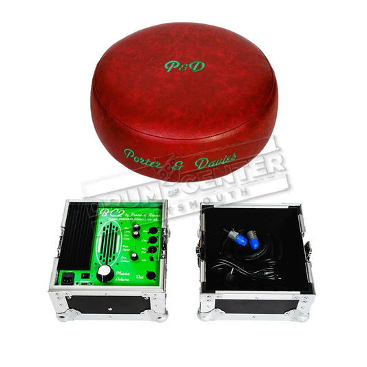 Porter & Davies BC2 Tactile Drum Monitor w/Round Throne Top Antique Red Vinyl - Drum Center Of Portsmouth