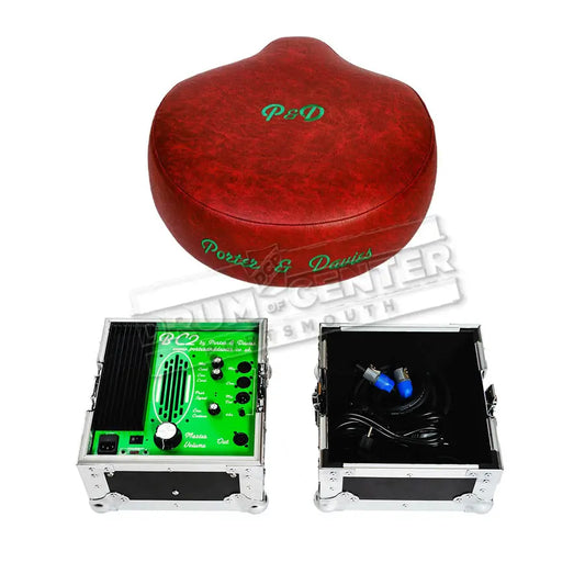 Porter & Davies BC2 Tactile Drum Monitor w/Saddle Throne Top Antique Red Vinyl - Drum Center Of Portsmouth