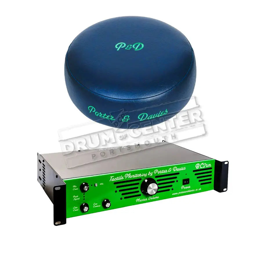 Porter & Davies BC2 Rackmount Tactile Drum Monitor w/Round Throne Top Navy Blue Vinyl - Drum Center Of Portsmouth