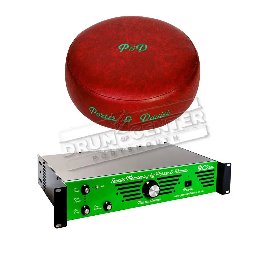 Porter & Davies BC2 Rackmount Tactile Drum Monitor w/Round Throne Top Antique Red Vinyl - Drum Center Of Portsmouth