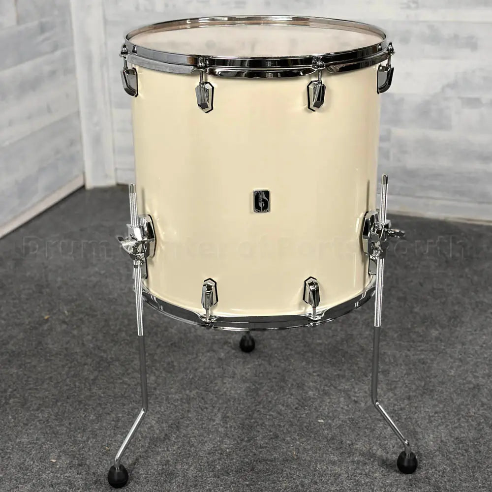 British Drum Company Enigma 4pc Drum Set 22/10/12/16 Satin Olde English White