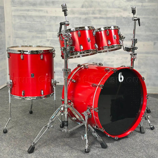 British Drum Company Enigma 4pc Drum Set 22/10/12/16 Satin Scarlett