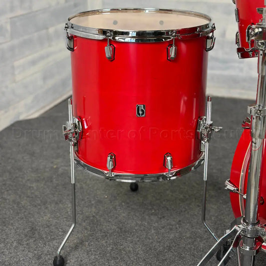 British Drum Company Enigma 4pc Drum Set 22/10/12/16 Satin Scarlett