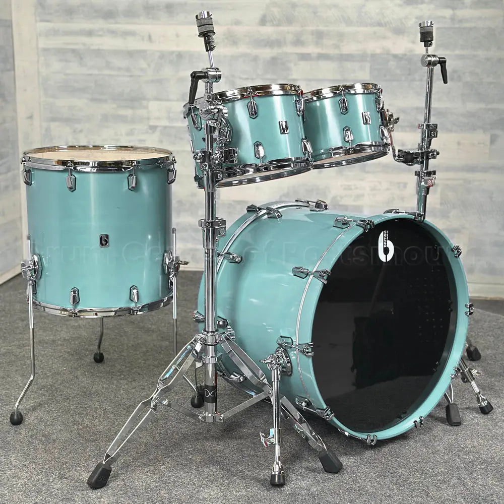 British Drum Company Enigma 4pc Drum Set 22/10/12/16 Satin Teal