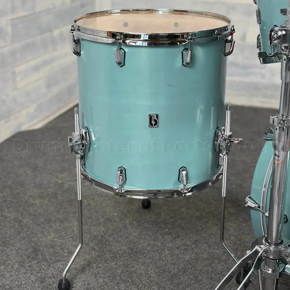 British Drum Company Enigma 4pc Drum Set 22/10/12/16 Satin Teal