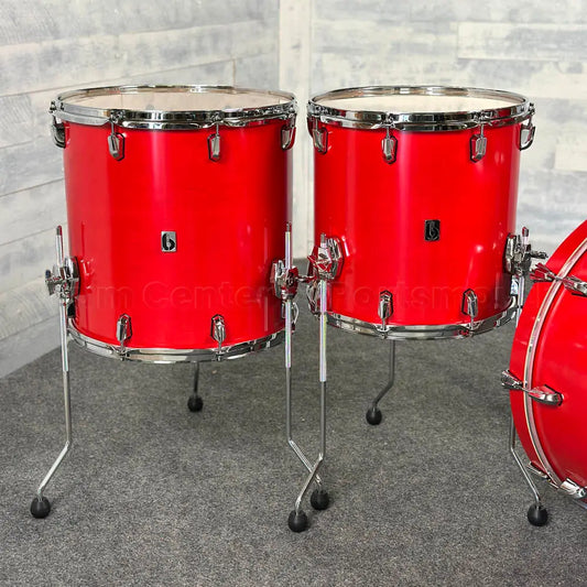 British Drum Company Enigma 4pc Drum Set 22/12/14/16 Satin Scarlett