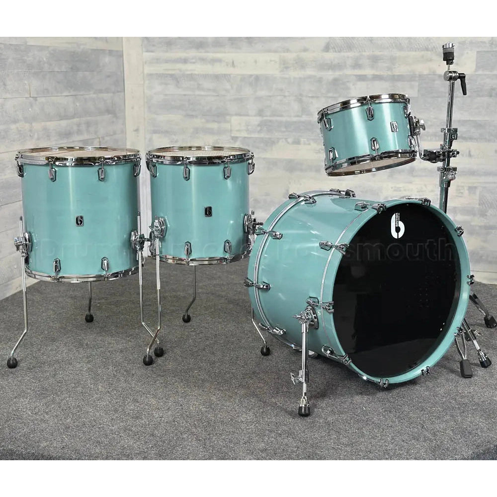 British Drum Company Enigma 4pc Drum Set 22/12/14/16 Satin Teal