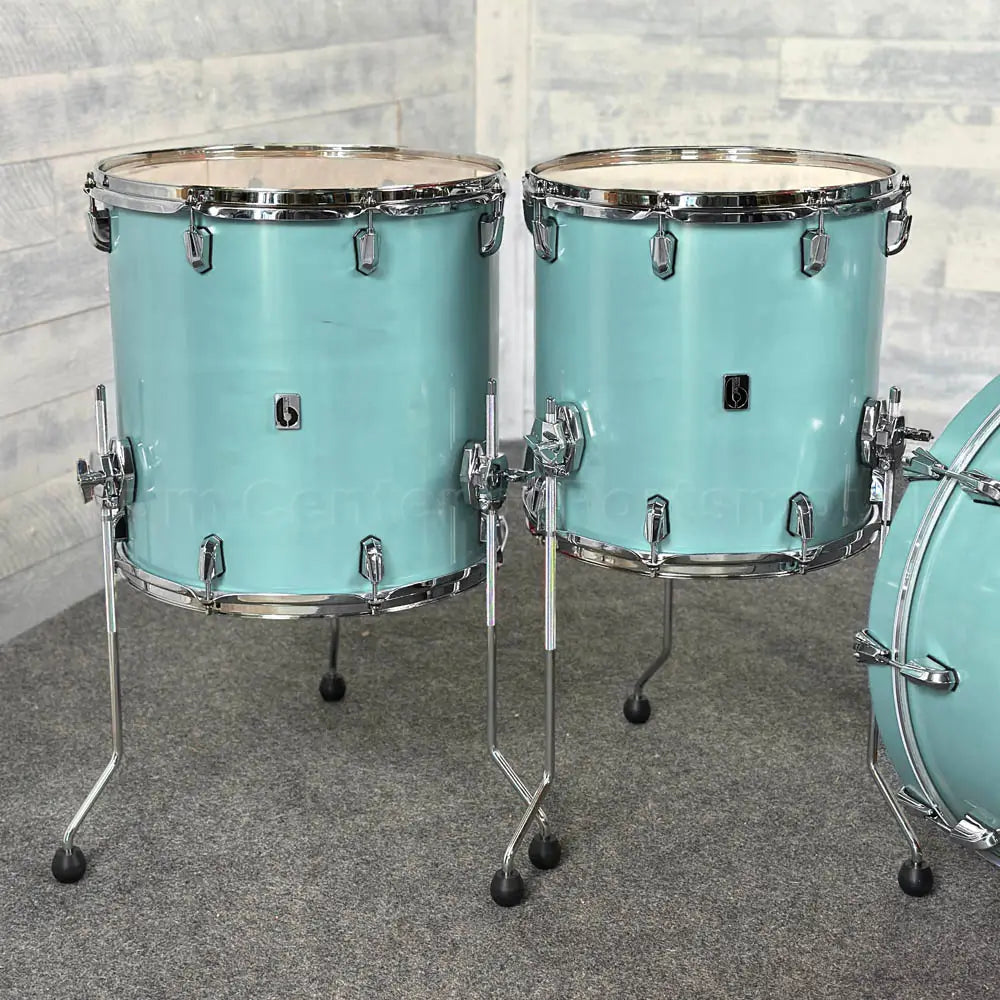 British Drum Company Enigma 4pc Drum Set 22/12/14/16 Satin Teal