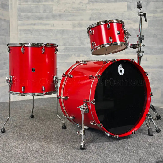 British Drum Company Enigma 3pc Club Drum Set Satin Scarlett