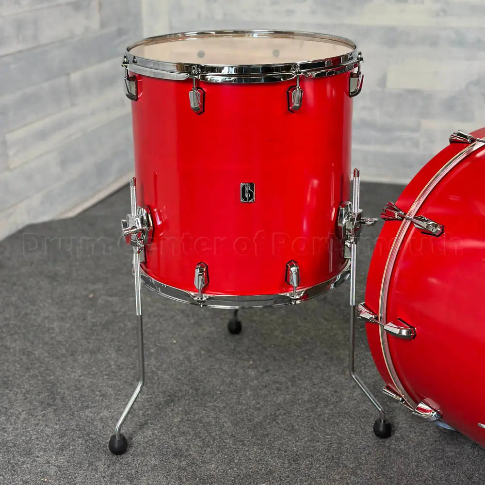 British Drum Company Enigma 3pc Club Drum Set Satin Scarlett