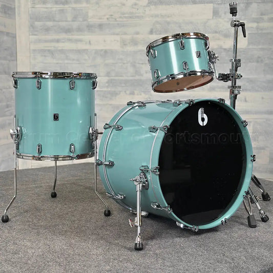 British Drum Company Enigma 3pc Club Drum Set Satin Teal