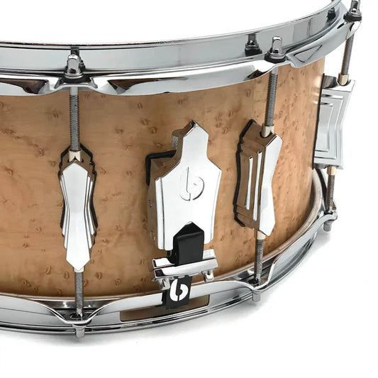 British Drum Company Founder's Reserve Pure Ultra Snare Drum 14x6.5 Birdseye Maple - Drum Center Of Portsmouth