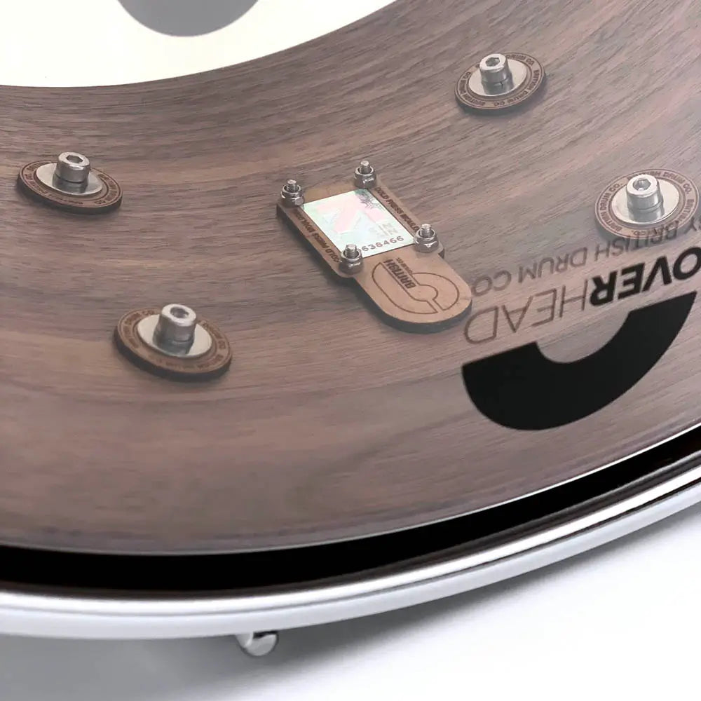 British Drum Company Founder's Reserve Pure Snare Drum 14x6.5 Black Walnut - Drum Center Of Portsmouth
