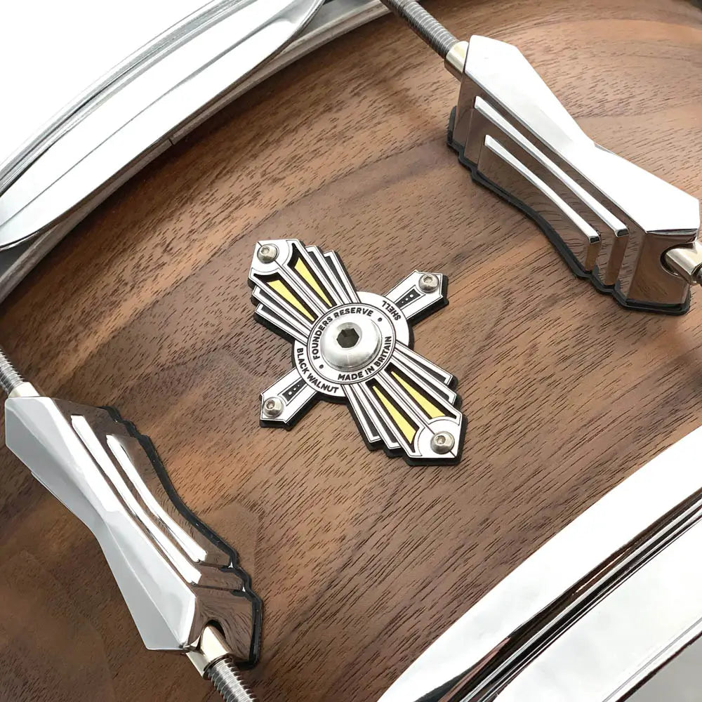 British Drum Company Founder's Reserve Pure Snare Drum 14x6.5 Black Walnut - Drum Center Of Portsmouth