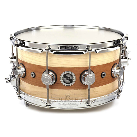 DW Collectors Super Sonic Edge Solid Ply Cherry/Maple Snare Drum 14x7