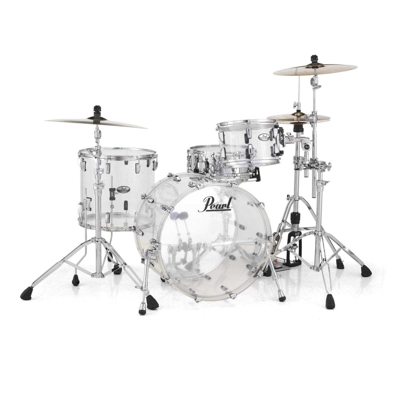 Pearl Crystal Beat Acrylic Drum Set 20/12/14 Ultra Clear