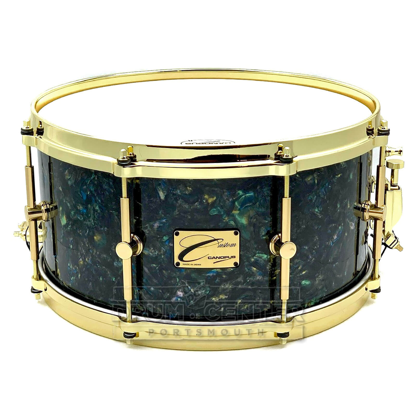 Canopus Birch Snare Drum 14x6.5 Abalone Wrap w/Brass Hw