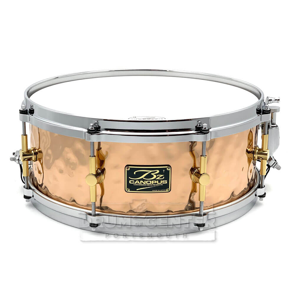Canopus 'The Bronze' Hammered Snare Drum 14x5.5 w/Die Cast Hoops - Drum Center Of Portsmouth