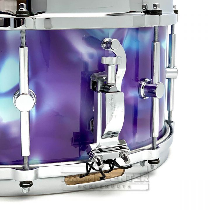 Canopus One of a Kind 10 Ply Maple Snare Drum 14x6.5 Purple Seashell Abalone Wrap