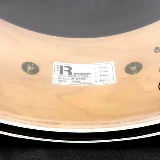 Canopus Type-R Maple Snare Drum 14x5.5 Gun Metal Metallic Lacquer - 2nd Line - Drum Center Of Portsmouth