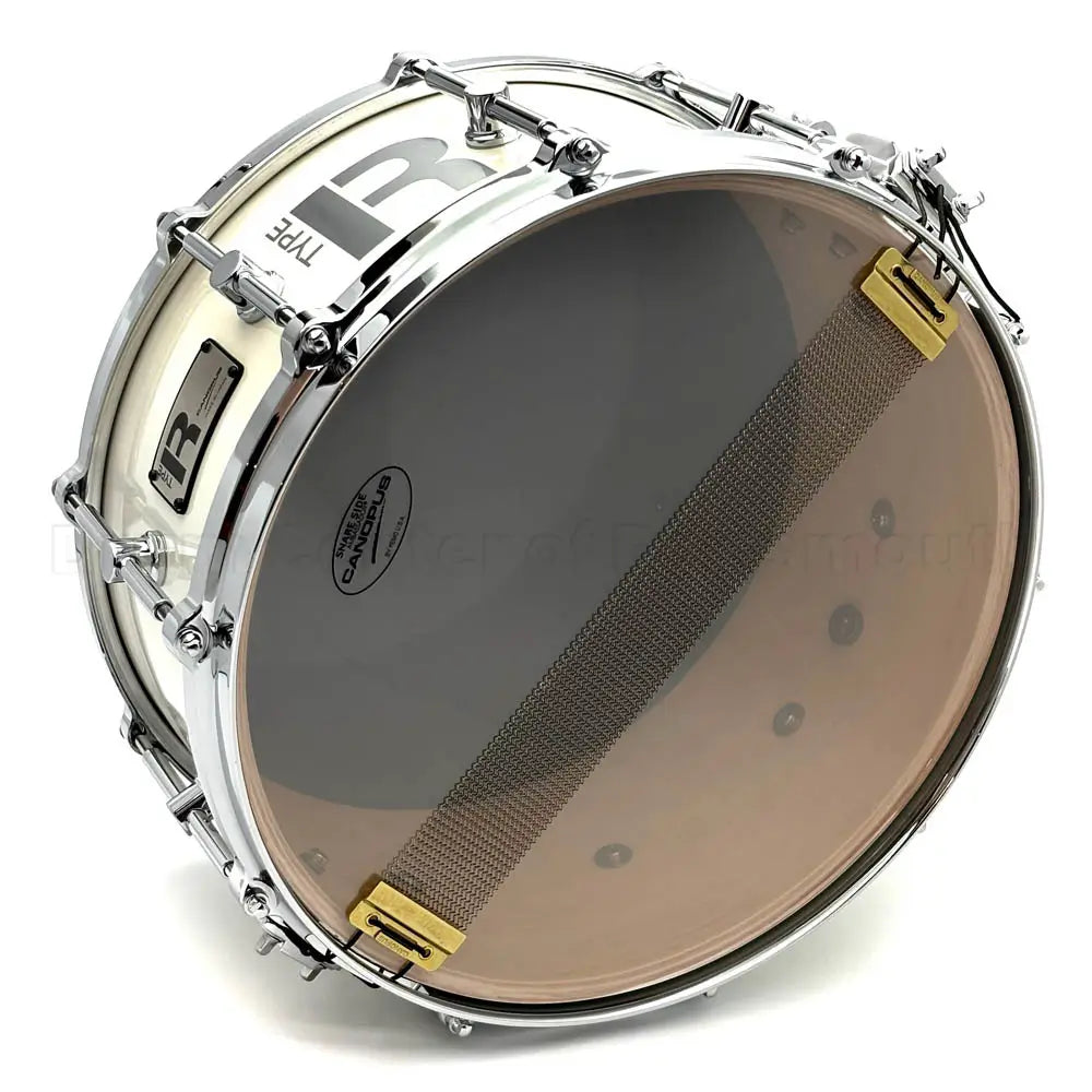 Canopus Type-R Maple Snare Drum 14x6.5 Snow Metallic Lacquer - 2nd Line - Drum Center Of Portsmouth