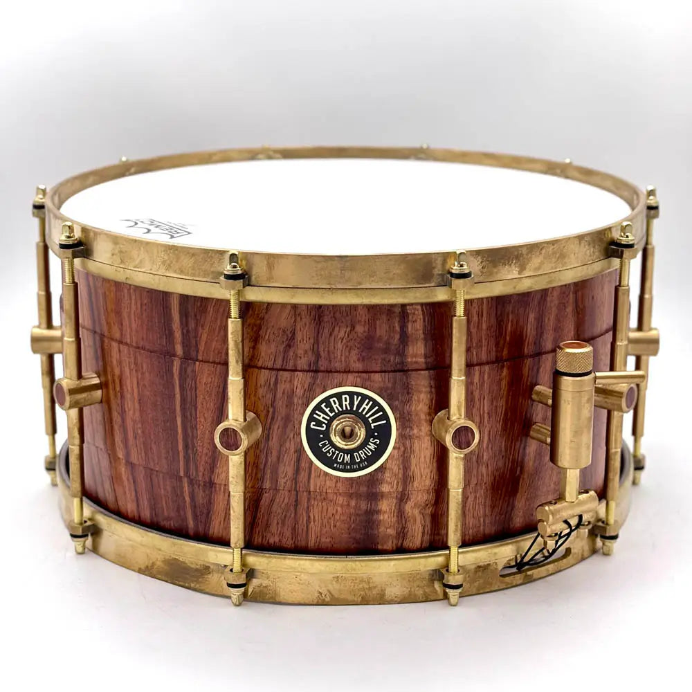 Used Cherry Hill Curly Koa Stave Snare Drum 14x7 - Very Good - Drum Center Of Portsmouth