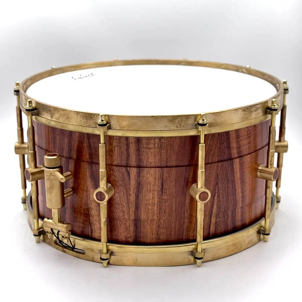 Used Cherry Hill Curly Koa Stave Snare Drum 14x7 - Very Good - Drum Center Of Portsmouth