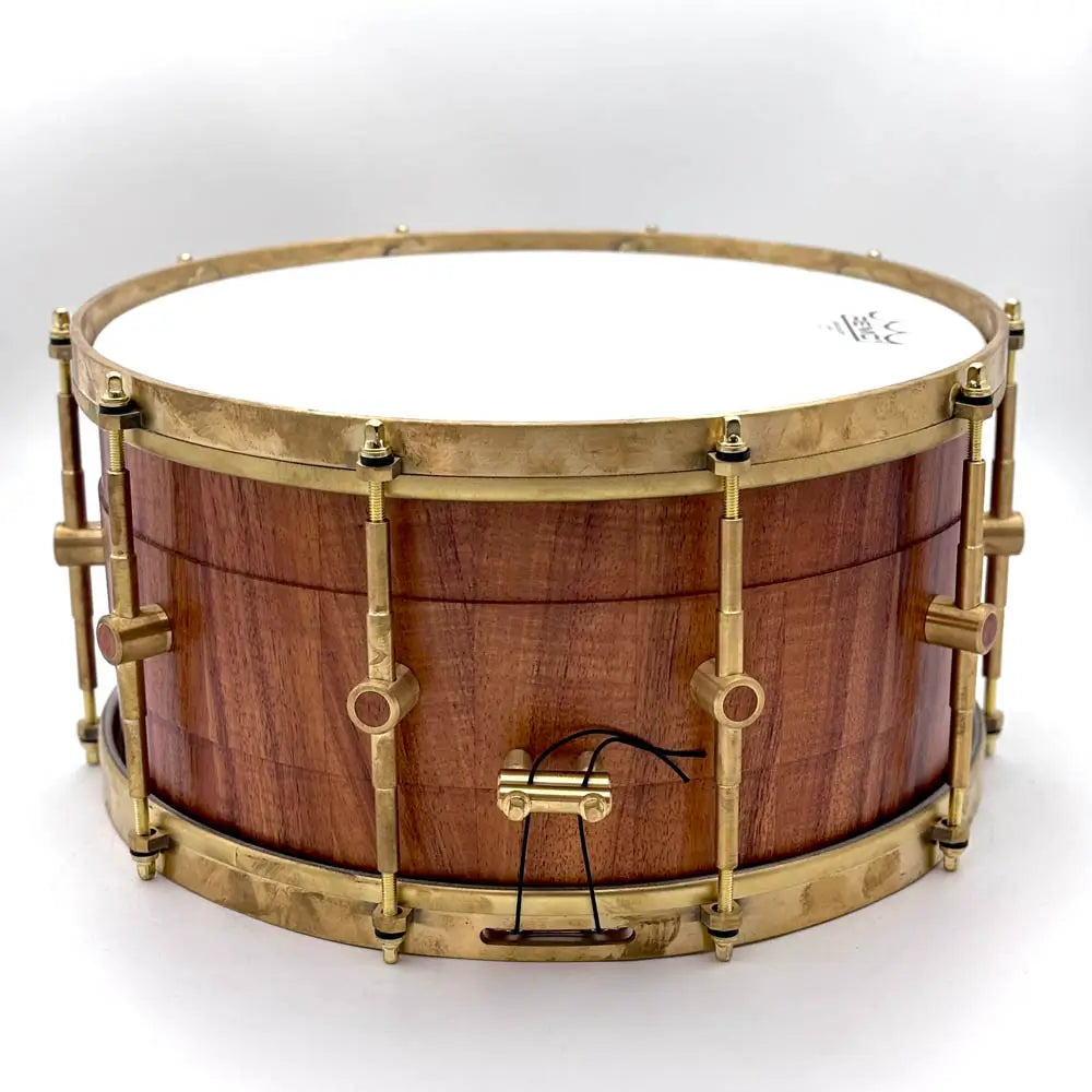 Used Cherry Hill Curly Koa Stave Snare Drum 14x7 - Very Good - Drum Center Of Portsmouth