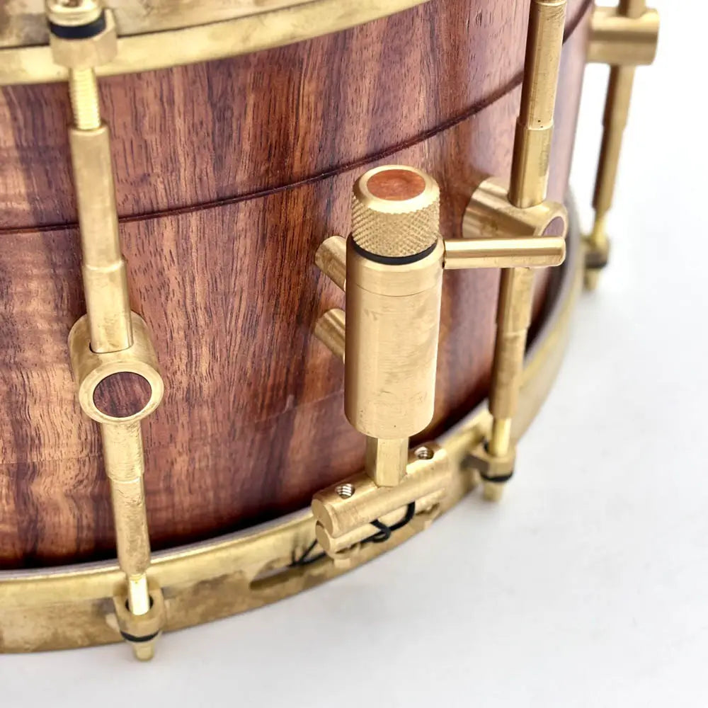 Used Cherry Hill Curly Koa Stave Snare Drum 14x7 - Very Good - Drum Center Of Portsmouth