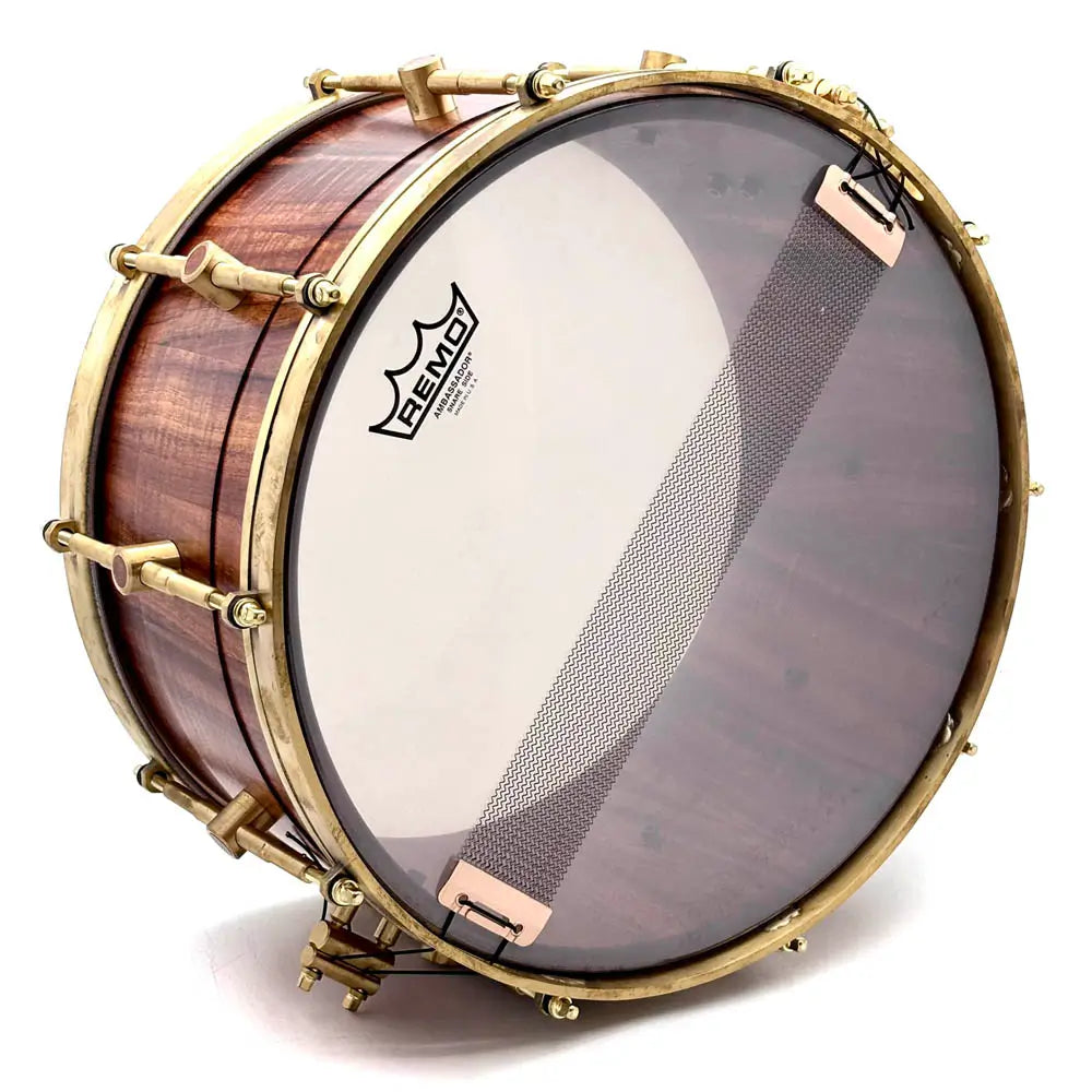 Used Cherry Hill Curly Koa Stave Snare Drum 14x7 - Very Good - Drum Center Of Portsmouth