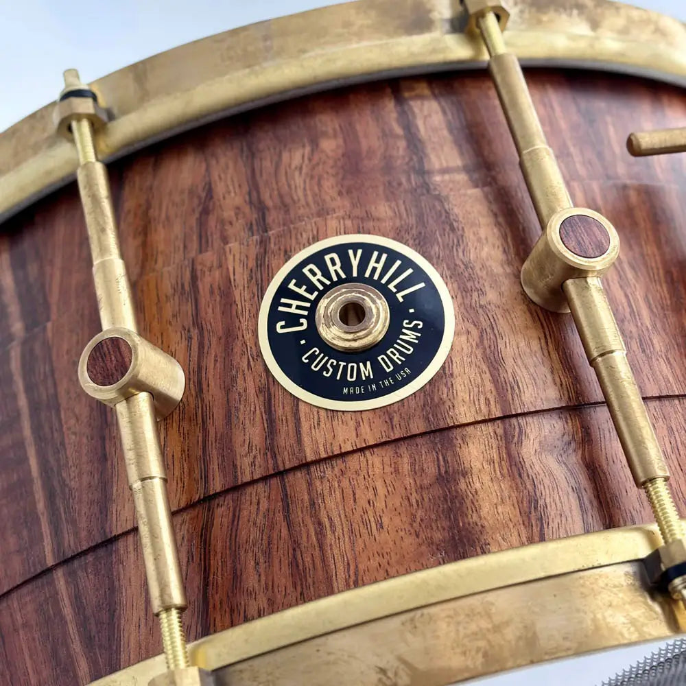 Used Cherry Hill Curly Koa Stave Snare Drum 14x7 - Very Good - Drum Center Of Portsmouth