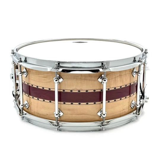 Craviotto 20th Anniversary Curly Maple/Purpleheart Snare Drum 14x6.5 - Drum Center Of Portsmouth