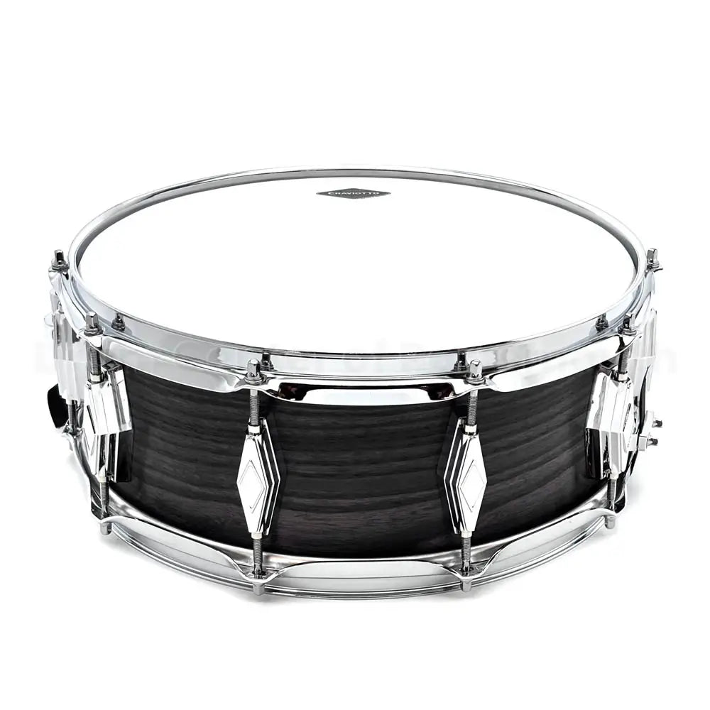 Craviotto Custom Shop Ash Snare Drum 14x5.5 Black Satin w/Diamond Lugs - Drum Center Of Portsmouth
