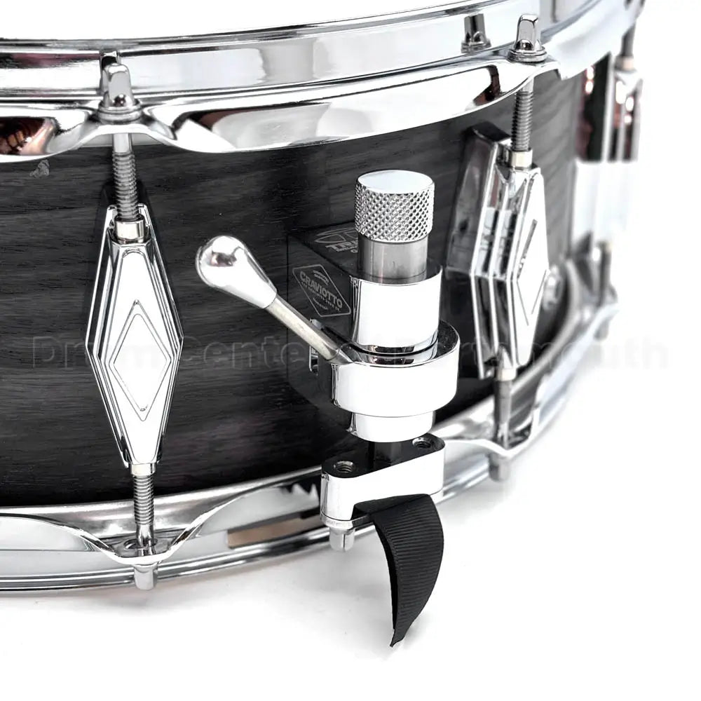 Craviotto Custom Shop Ash Snare Drum 14x5.5 Black Satin w/Diamond Lugs - Drum Center Of Portsmouth