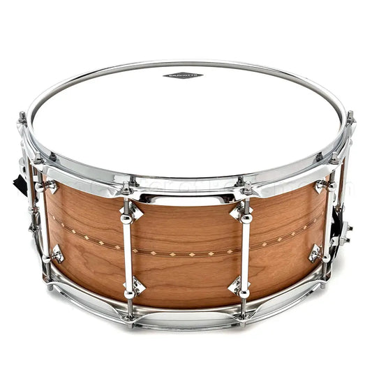 Craviotto Custom Shop Cherry Snare Drum 14x6.5 w/Cherry Inlay - Drum Center Of Portsmouth