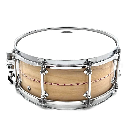 Craviotto Custom Shop Poplar Snare Drum 13x6.5 w/Red Inlay - Drum Center Of Portsmouth