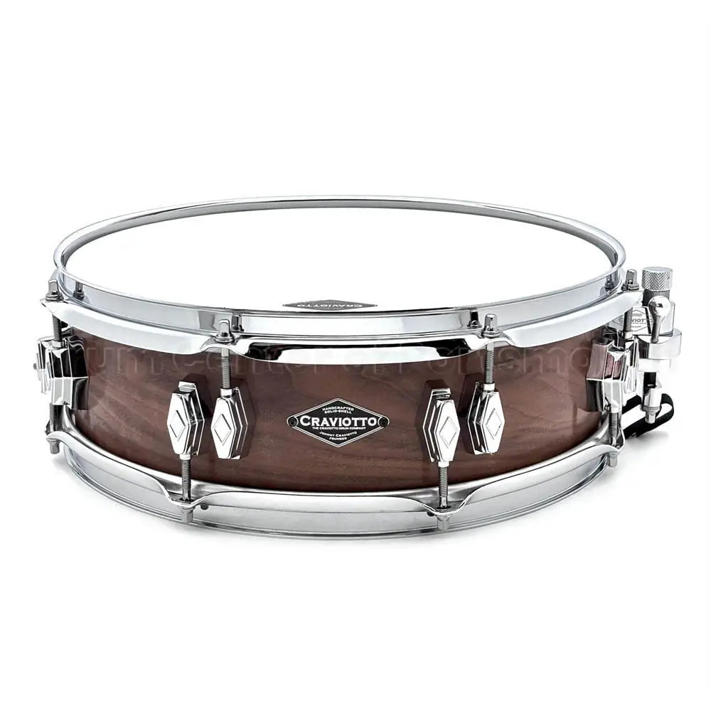 Craviotto Custom Shop Walnut Snare Drum 14x4.5 w/Double Mini Diamond Lugs - Drum Center Of Portsmouth