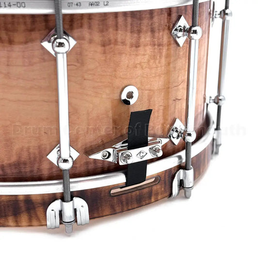 Craviotto Heirloom Figured Curly Maple Snare Drum 14x6.5 Burnt Burst w/Maple Hoops - Drum Center Of Portsmouth