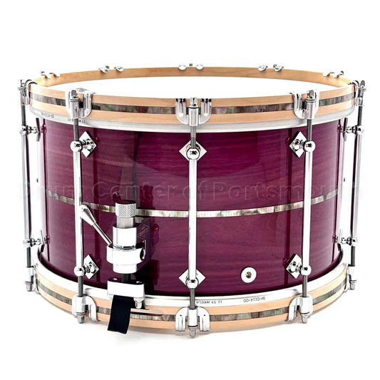 Craviotto Heirloom Purpleheart Snare Drum 14x8 w/Maple Hoops & Abalone Inlays - Drum Center Of Portsmouth