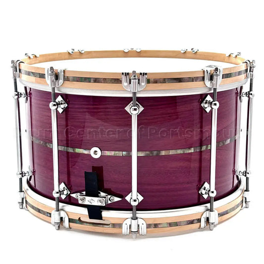 Craviotto Heirloom Purpleheart Snare Drum 14x8 w/Maple Hoops & Abalone Inlays - Drum Center Of Portsmouth