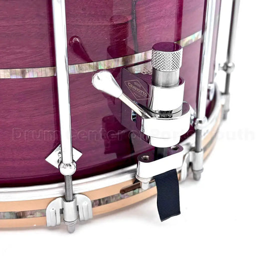 Craviotto Heirloom Purpleheart Snare Drum 14x8 w/Maple Hoops & Abalone Inlays - Drum Center Of Portsmouth