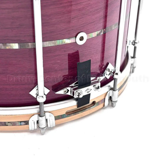 Craviotto Heirloom Purpleheart Snare Drum 14x8 w/Maple Hoops & Abalone Inlays - Drum Center Of Portsmouth