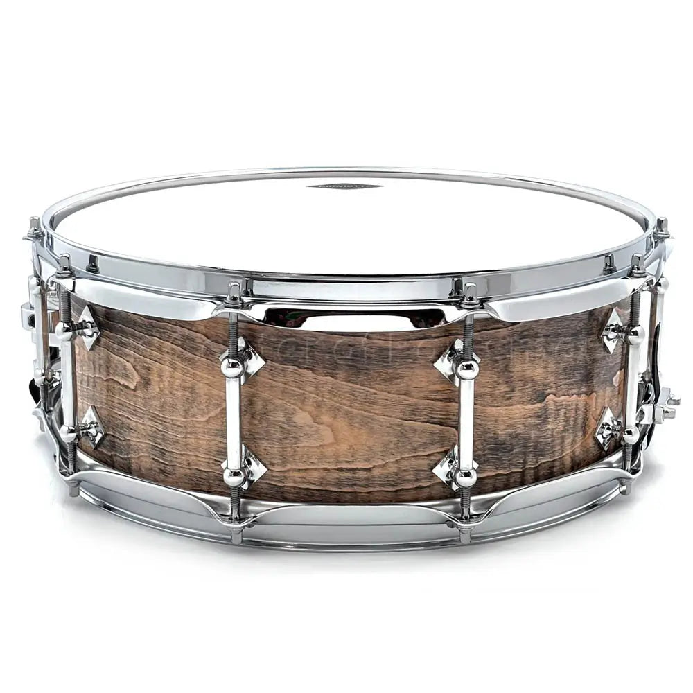 Craviotto President's Collection Curly Maple Snare Drum 14x5.5 Light Ebonized - Drum Center Of Portsmouth
