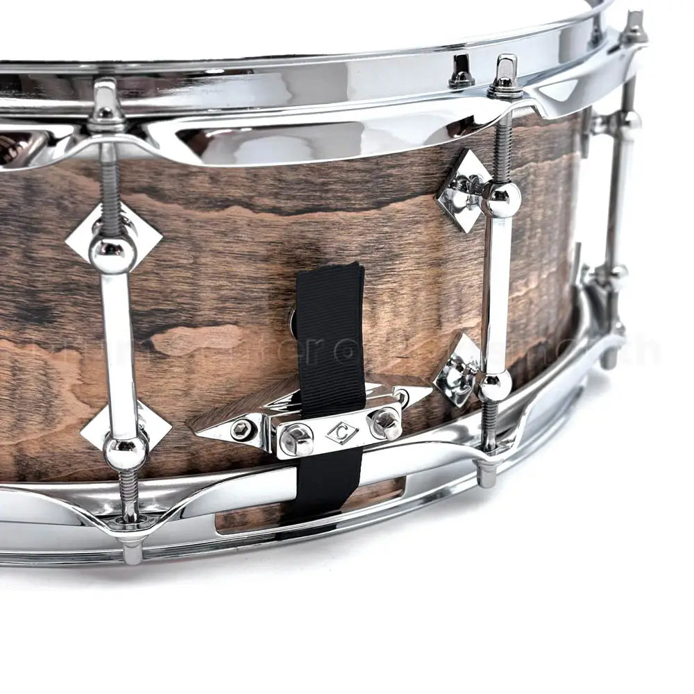 Craviotto President's Collection Curly Maple Snare Drum 14x5.5 Light Ebonized - Drum Center Of Portsmouth