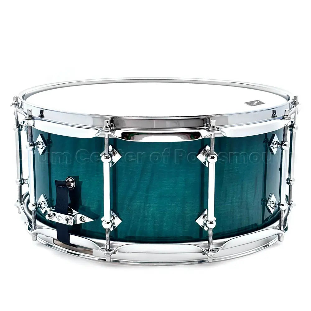 Craviotto President's Collection Curly Maple Snare Drum 14x6 Seafoam Green Gloss - Drum Center Of Portsmouth