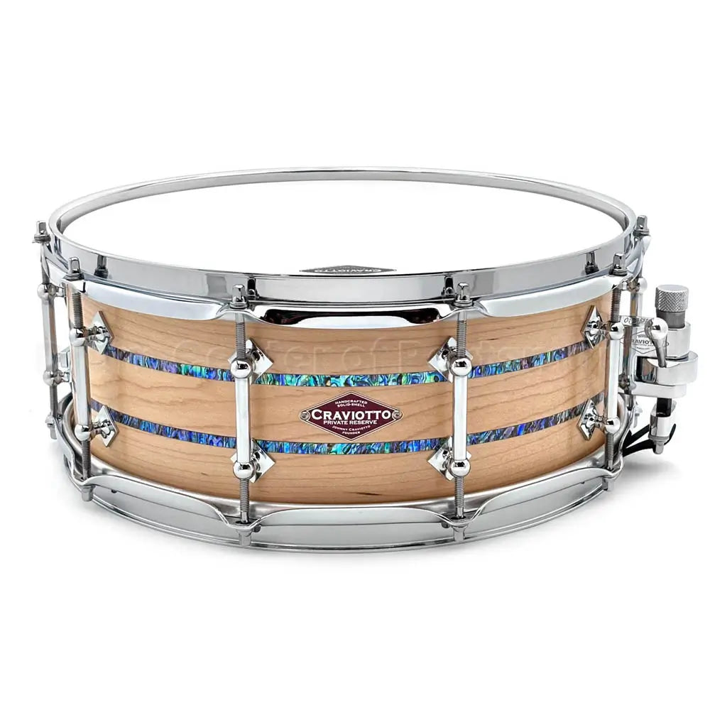 Craviotto President's Collection Maple Snare Drum 14x5.5 w/Double Inlays - Drum Center Of Portsmouth