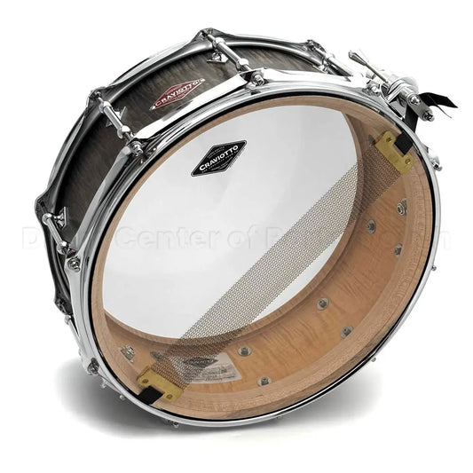 Craviotto Private Reserve Curly Maple Snare Drum 14x5.5 Gray/Ebony Stain - Drum Center Of Portsmouth