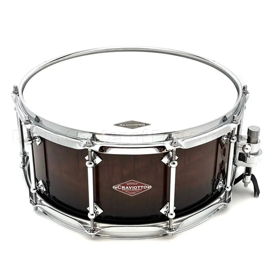 Craviotto Private Reserve Curly Maple Snare Drum 14x6.5 Walnut Fade - Drum Center Of Portsmouth