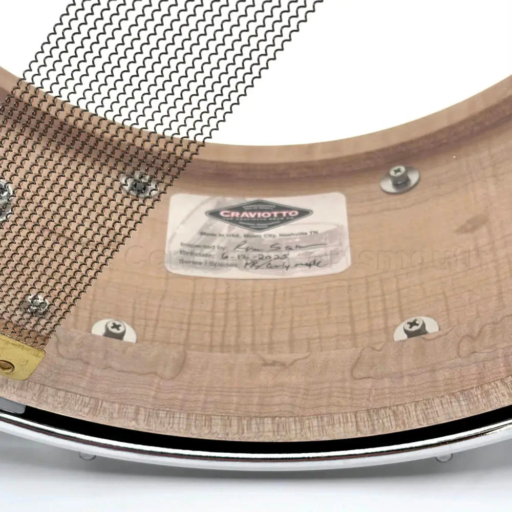 Craviotto Private Reserve Curly Maple Snare Drum 14x6.5 Walnut Fade - Drum Center Of Portsmouth