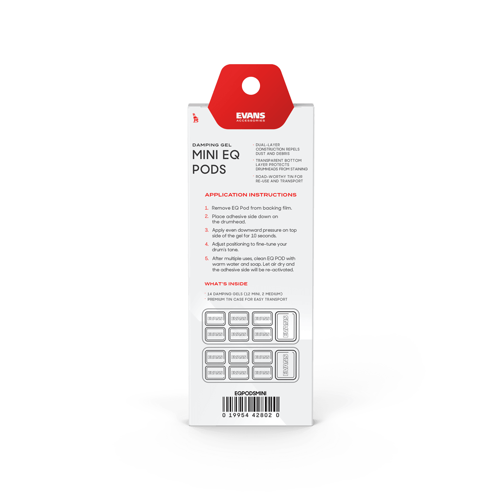 Evans Mini EQ Pods Drum Damper Gels - Drum Center Of Portsmouth